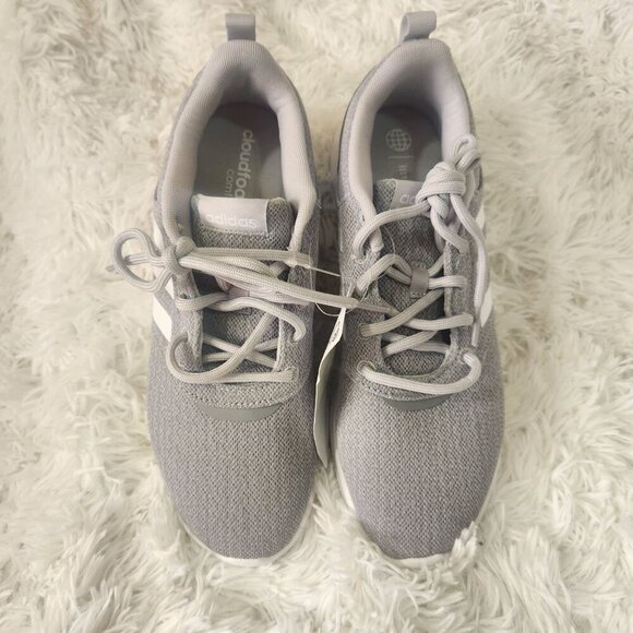 NWT Adidas QT Racer 2.0 Womens Sneakers Size 9 Gray/white Cloudfoam comfort - Picture 1 of 6